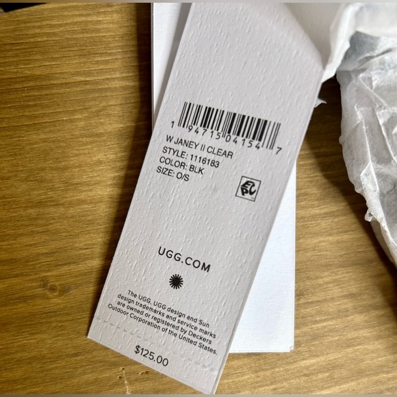 NWT UGG Janey II Clear Black Crossbody Belt Bag Adjustable Logo Purse Handbag - Picture 8 of 12